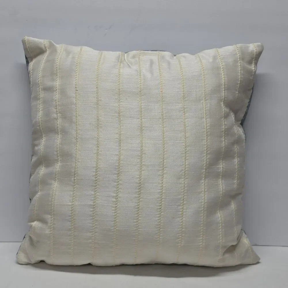 Vintage 70s Crewel Embroidery Colorful Tulips Decorative Pillow 13” x 13” Boho